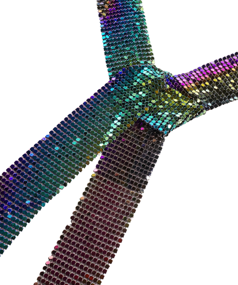 Metallic sequined scarf necklace neck warmer