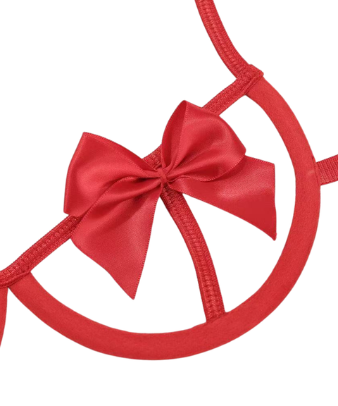 Women's Sexy Clothing, Sexy lingerie set with bow tie bikini set, Nightout, OOTD