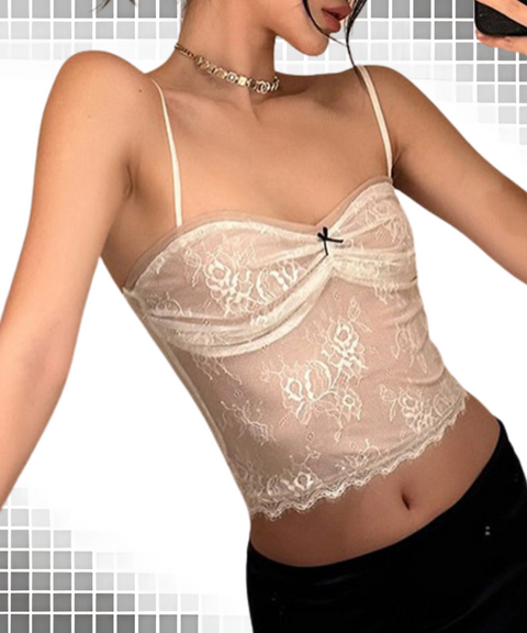 Lace Trim Sleeveless Camisole