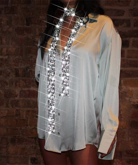 Metallic sequined scarf necklace neck warmer