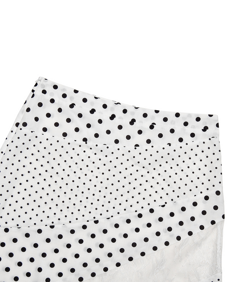 Polka Dot Lace Maxi Skirt