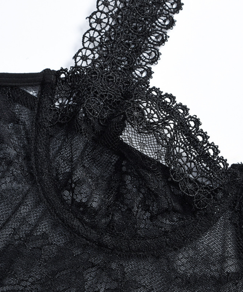 Lace floral comfortable bodysuit