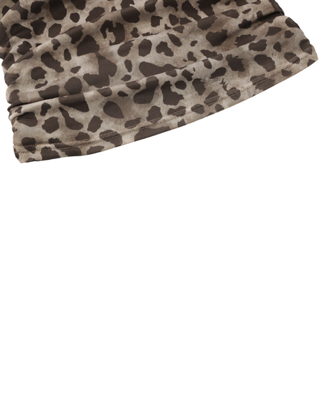 Leopard Print Off-Shoulder Short Vest