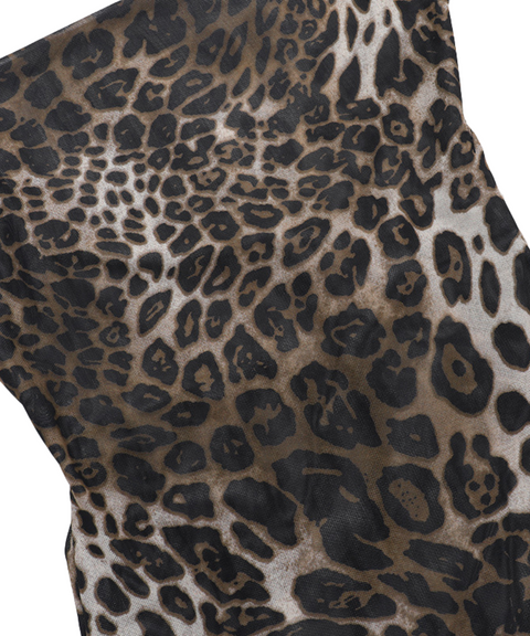 Leopard Print Backless Dress