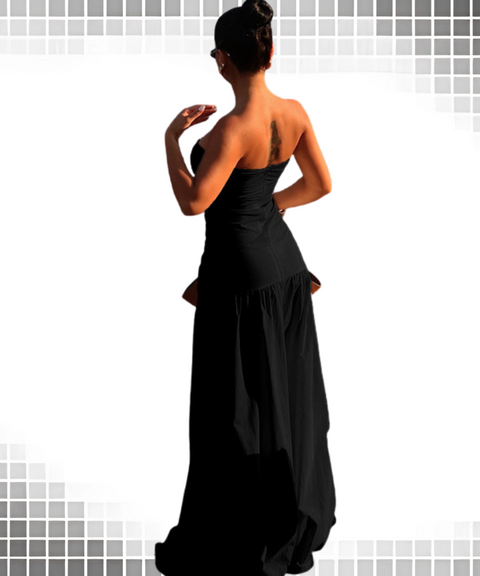 Tube top hollow dress