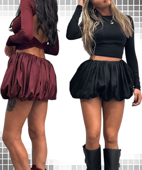 Twisted Top and Bud Skirt Set