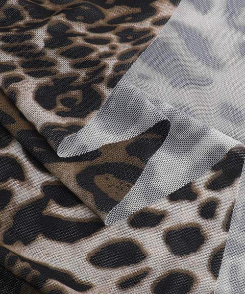 Leopard Print Backless Dress