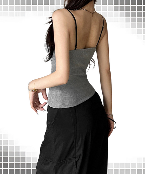 Contrast color sexy camisole top
