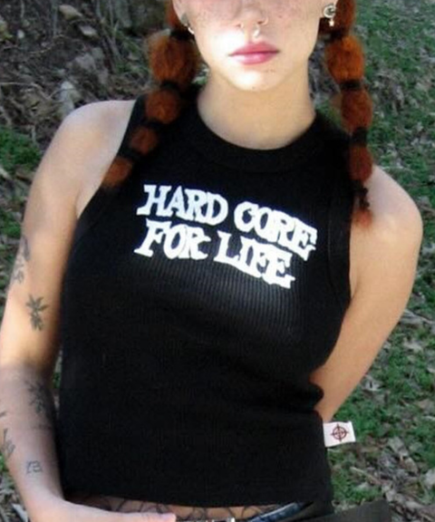 Letter print sexy sleeveless vest, Nightout OOTD