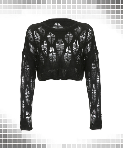 Openwork Loose-knit Sweater