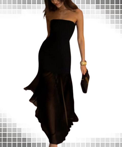 Tulle Dress With Tube Top