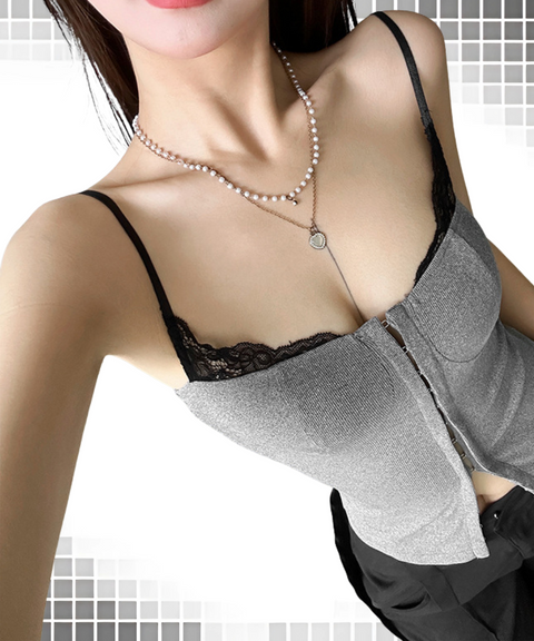 Contrast color sexy camisole top