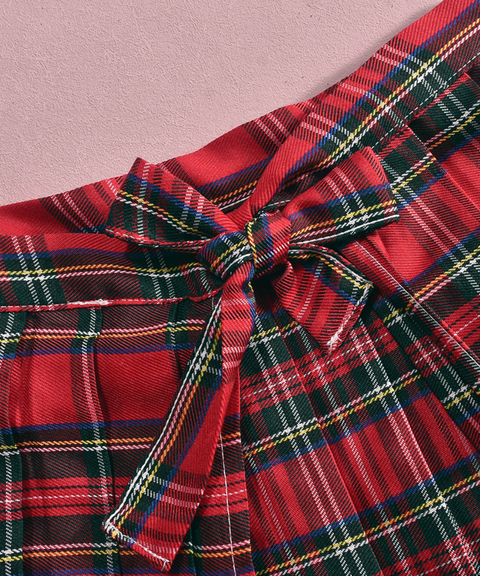 Women's Sexy Clothing, Plaid pleated skirt lingerie multi-piece set