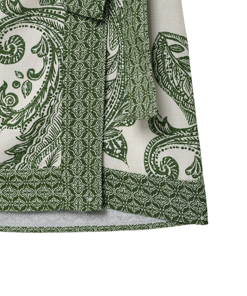 Printed Long-Sleeved Shirt And Skirt Set