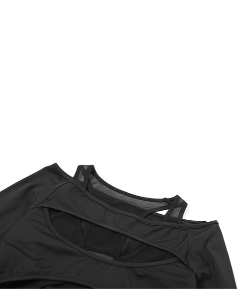 Long-sleeved Cutout Bodysuit