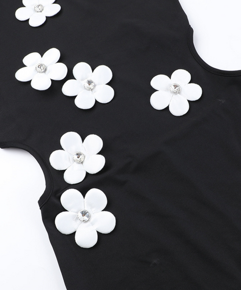 Flower Small High-Neck Dress