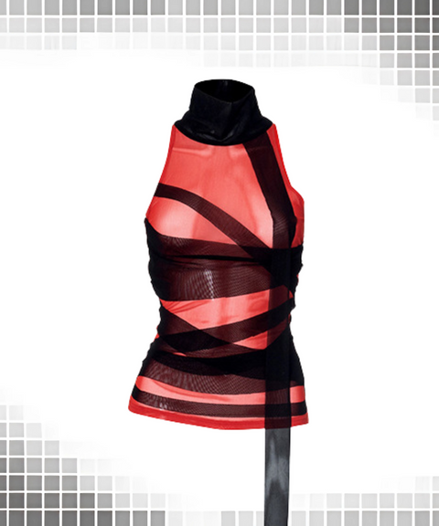 Mesh Splicing Sleeveless Top