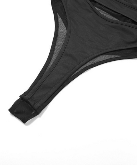 Long-sleeved Cutout Bodysuit