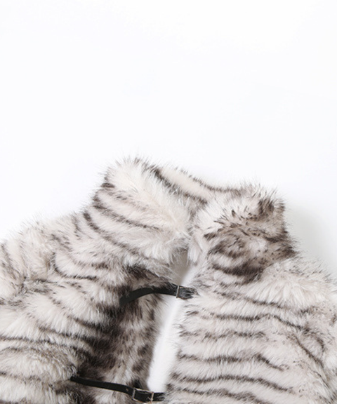 Sexy plush cardigan long-sleeved jacket