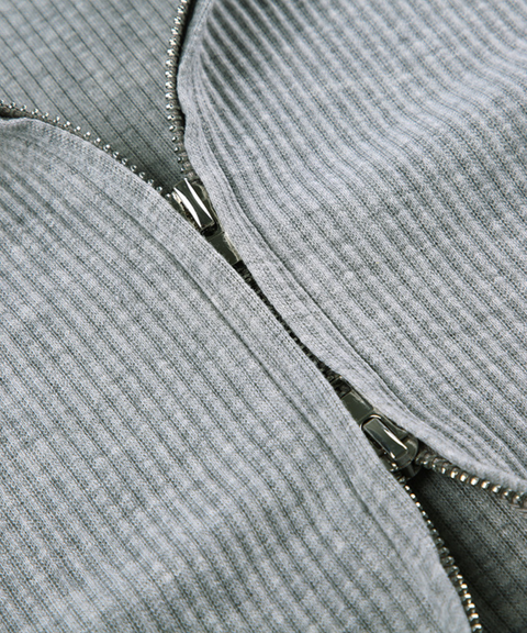 Hooded Zip-up Jacket, Vest, and Shorts Three-piece Set