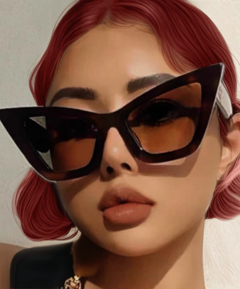 Oversized Cat-Eye Sunglasses