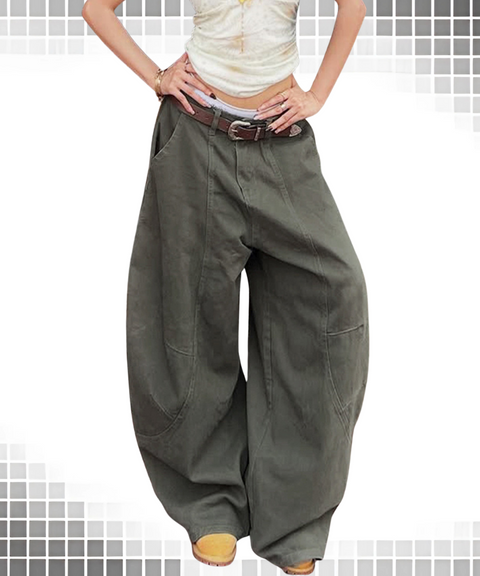 Low-rise vintage workwear style machete trousers