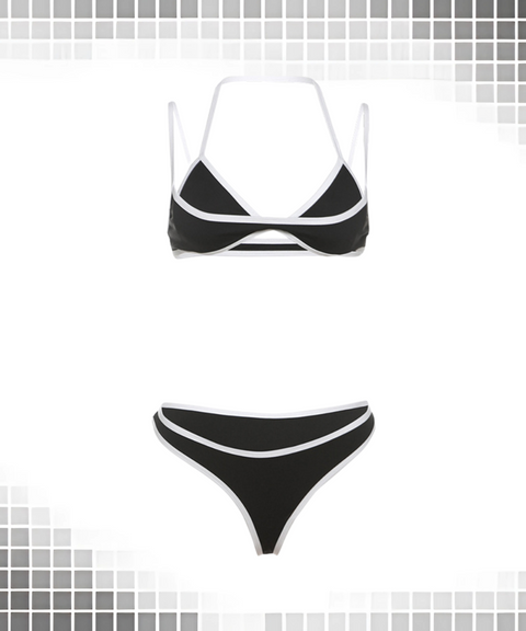 Color Block Bikini Set
