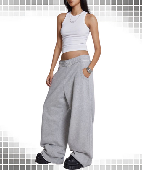 Gray Casual Pants
