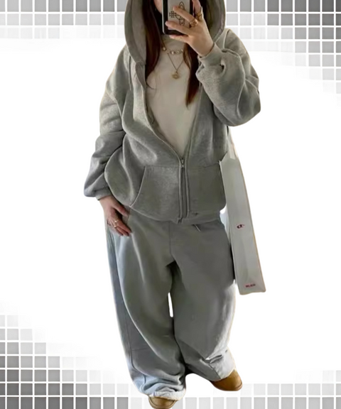 Gray Casual Pants