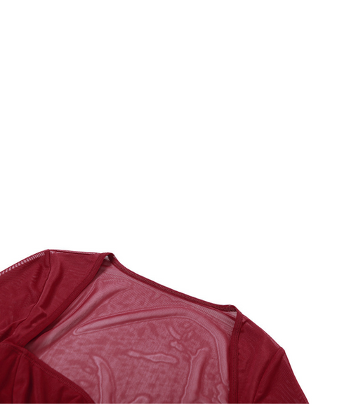 Square-neck Long-sleeved Top