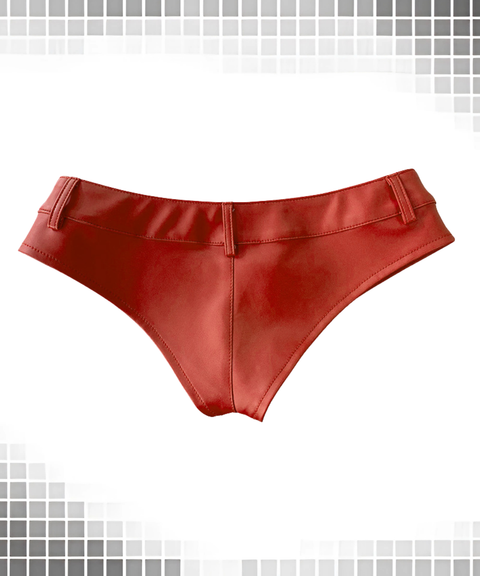 Sexy PU button low-waisted hot pants