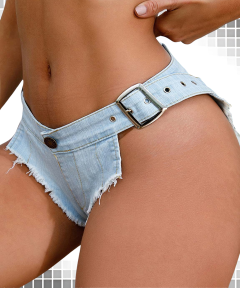 Women's Sexy Clothing, Low-rise plus size stretch denim shorts, Nightout, OOTD