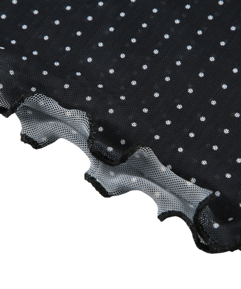 Polka Dot Print Mesh Vest