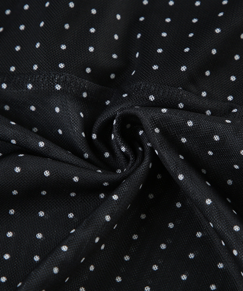 Polka Dot Print Mesh Vest