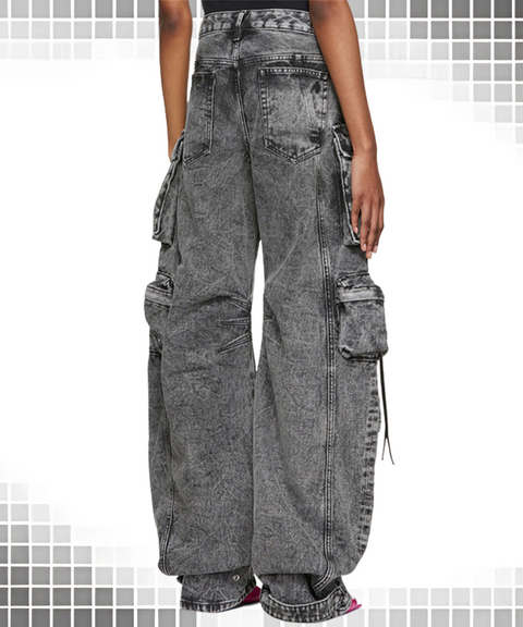 Multi-pocket Wide-leg Work pants