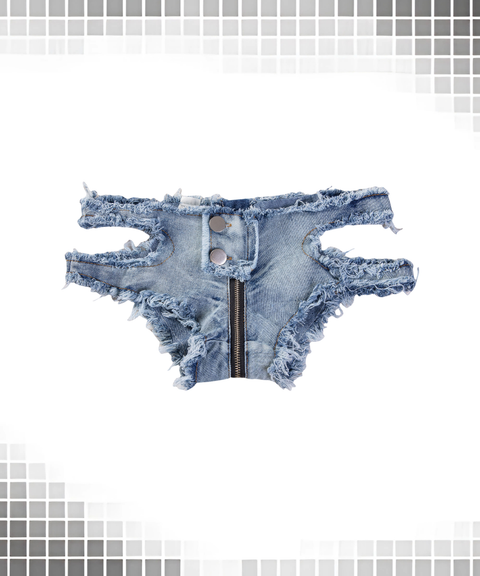 Women's Sexy Clothing, Low-rise sexy ripped denim shorts, Nightout, OOTD