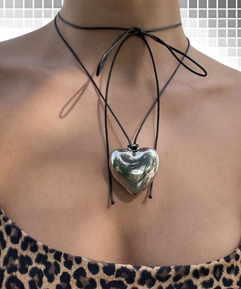 Adjustable Heart Pendant Necklace
