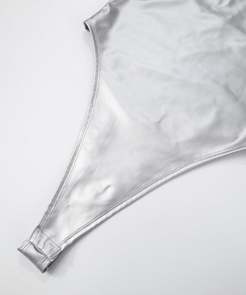 Silver laser bodysuit