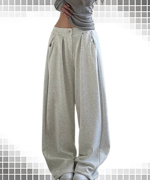 Retro sports loose wide-leg casual sweatpants
