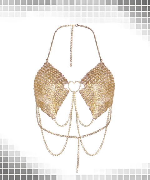 Sexy Rhinestone Fringe Camisole Top