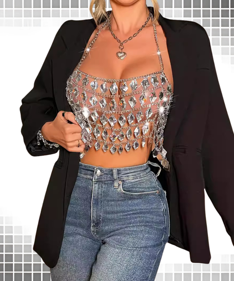 Women's Sexy Clothing, Jewel halter neck backless camisole top, Nightout, OOTD