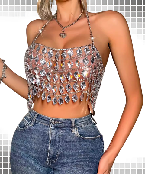 Women's Sexy Clothing, Jewel halter neck backless camisole top, Nightout, OOTD