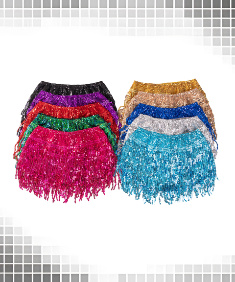 Sexy sequined tassel shorts