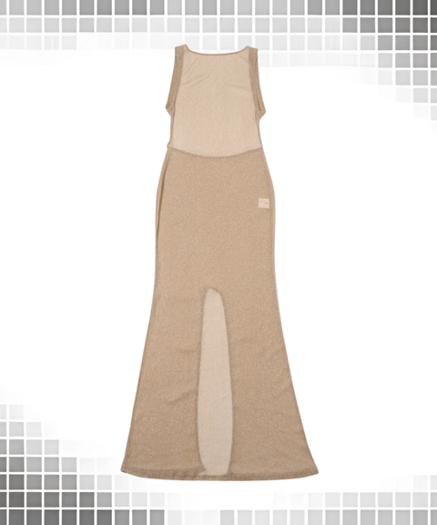 Sexy slit suspender dress