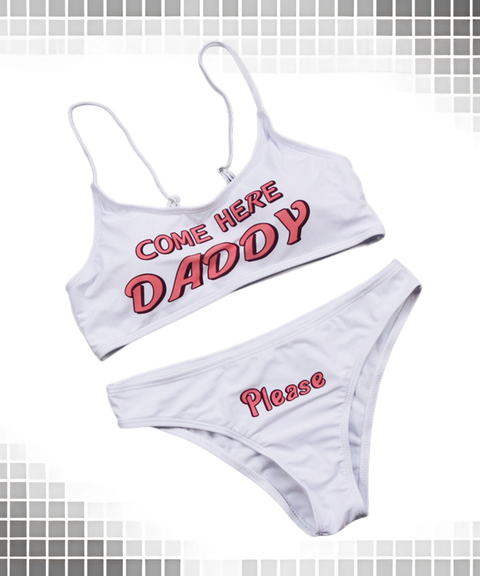 Women's Sexy Clothing, Sexy letter print bikini set