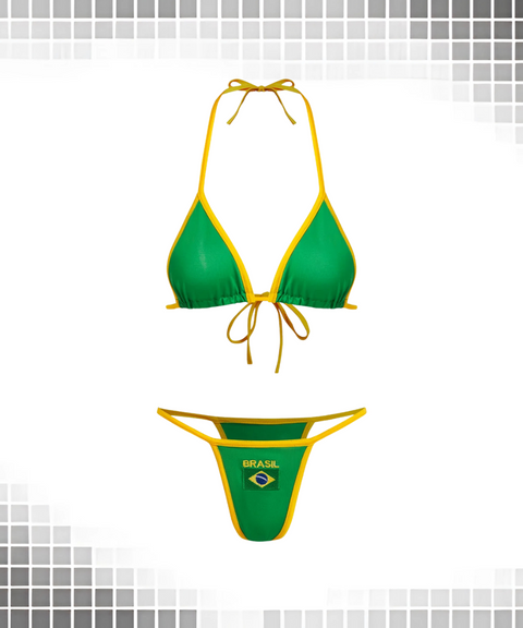 Graphic Print Bikini Set