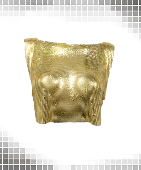 Metal Sequin Festival Party Crop Top