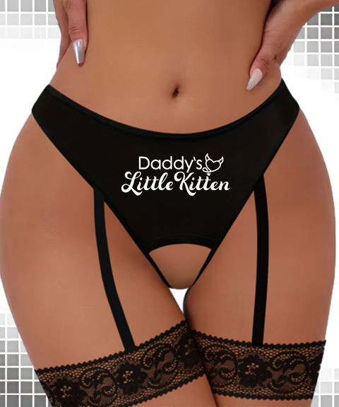 Sexy Strappy One-Piece Leg Harness Style Split Crotch Elastic Couples Thong