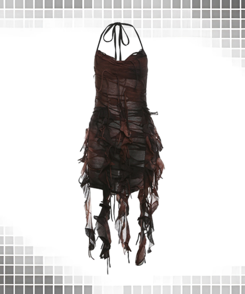 Solid Slim High-Waisted Sexy Backless Cami Dress