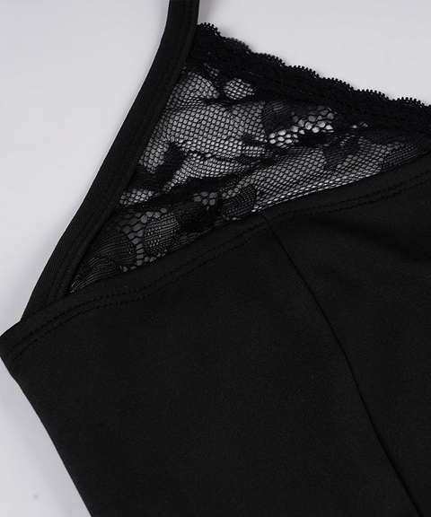 Lace Patchwork Halter Blazer Vest